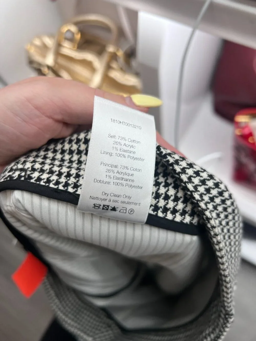 $395 Veronica Beard Black White Houndstooth Monroe Button Skirt size 4 - Picture 11 of 11
